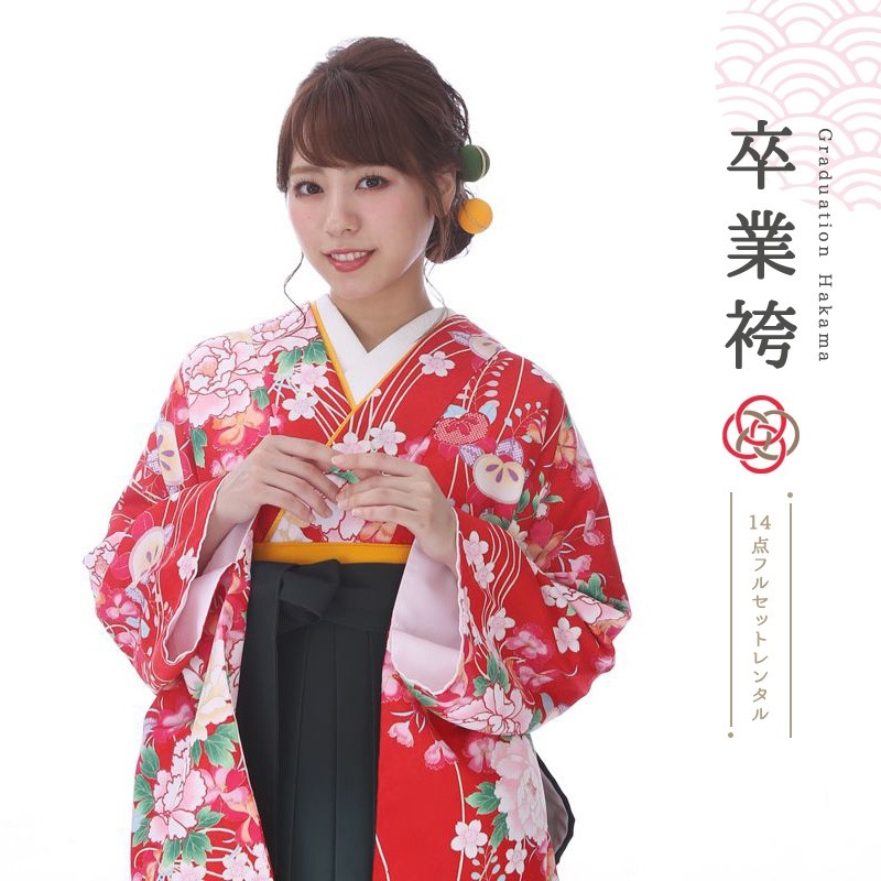 袴を着たモデル画像